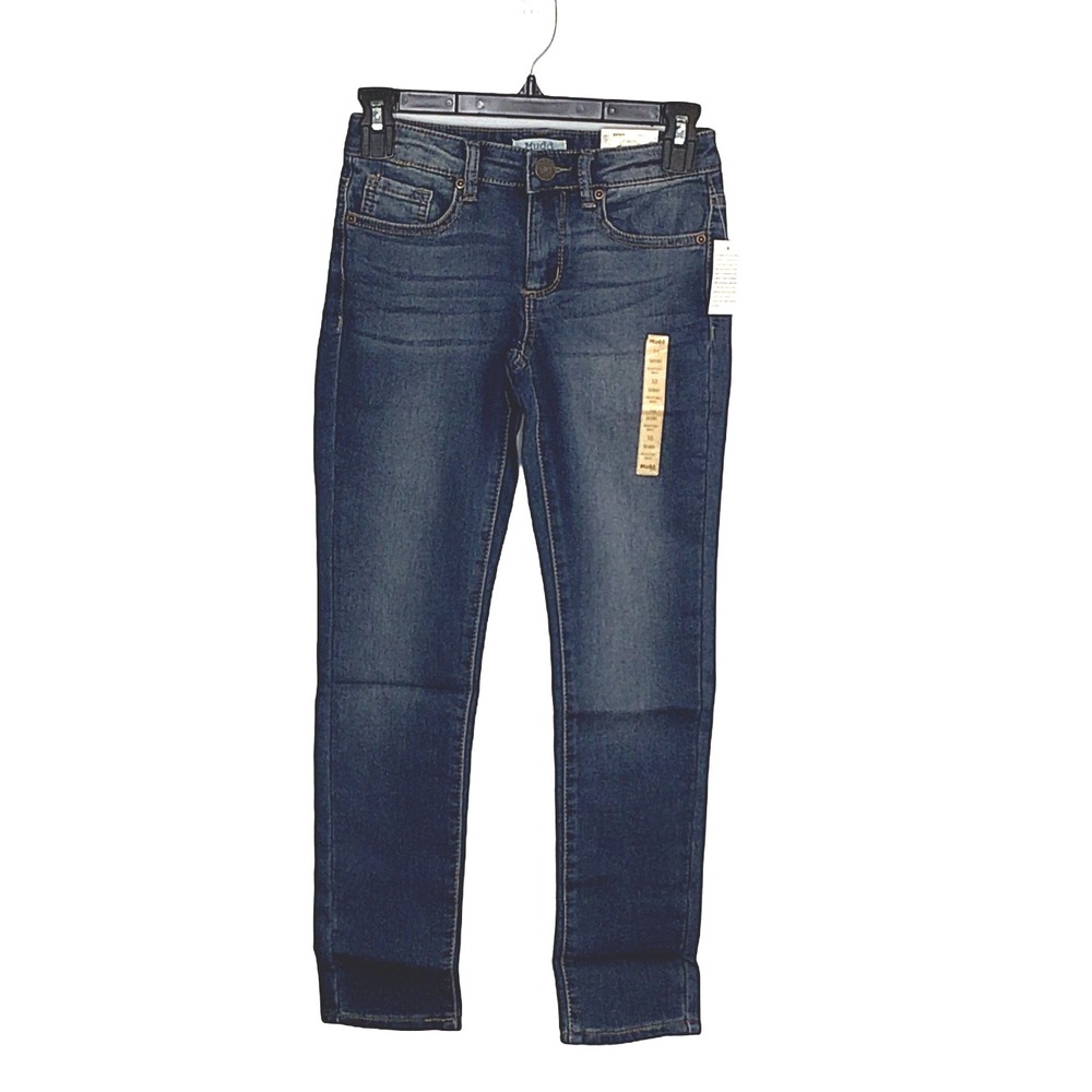Mudd Girls Skinny Jeans Comfy Stretch Adjustable Waist Dark‎ Wash Size 10